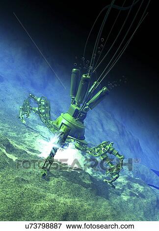 Deep sea mining, artwork View Large Illustration Stock Illustration - Deep sea mining, artwork. Fotosearch