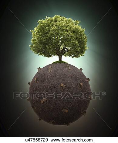 Deforestation, conceptual artwork View Large Illustration Stock Illustration - Deforestation, conceptual artwork. Fotosearch
