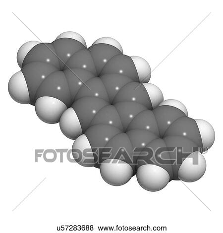 Dibenzanthracene hydrocarbon molecule View Large Illustration Stock Illustration - Dibenzanthracene hydrocarbon molecule. Fotosearch