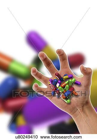Clipart - Drug addiction, conceptual artwork. Fotosearch