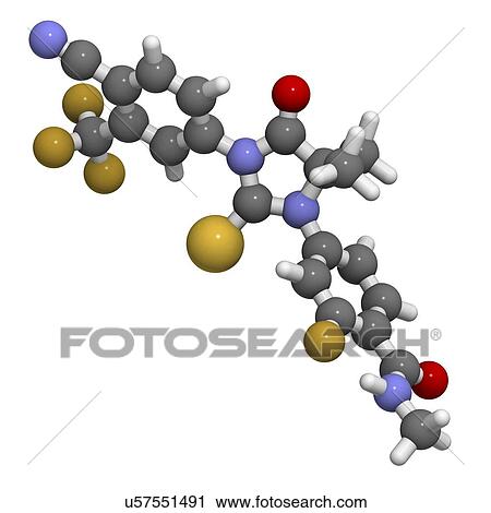Enzalutamide prostate cancer drug View Large Illustration Clip Art - Enzalutamide prostate cancer drug. Fotosearch