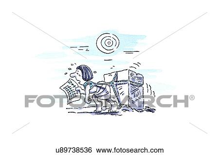 Stock Illustration - Excessive workload, conceptual artwork. Fotosearch