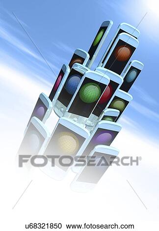 Global communication, conceptual artwork View Large Illustration Clipart - Global communication, conceptual artwork. Fotosearch