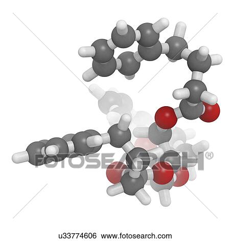 Stock Illustration - Glycerol phenylbutyrate drug molecule. Fotosearch
