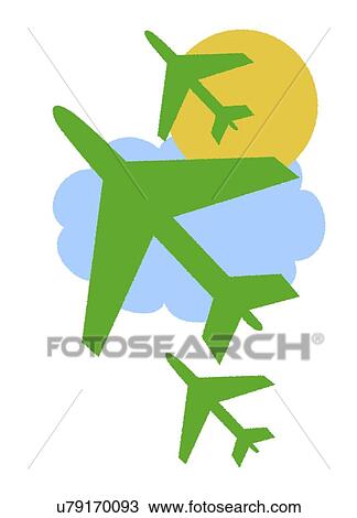 Drawing - Green transport, conceptual artwork. Fotosearch