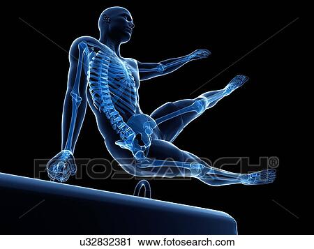 Gymnast, artwork View Large Illustration Clip Art - Gymnast, artwork. Fotosearch