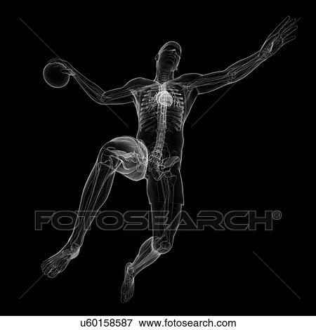 Stock Illustration - Handball player, artwork. Fotosearch