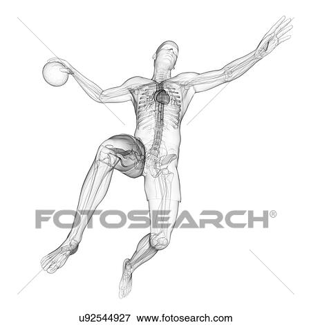 Handball player, artwork View Large Illustration Stock Illustration - Handball player, artwork. Fotosearch