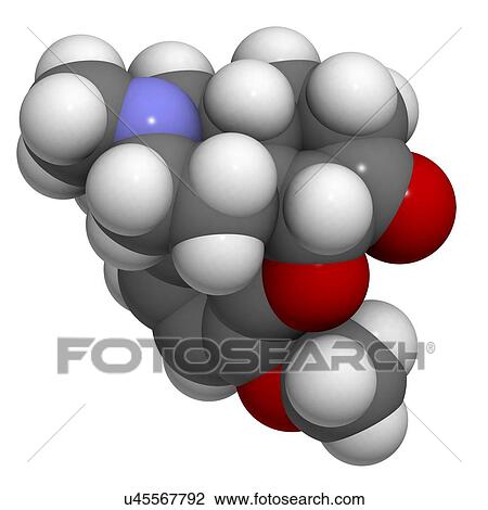 Drawing - Hydrocodone opioid analgesic drug. Fotosearch