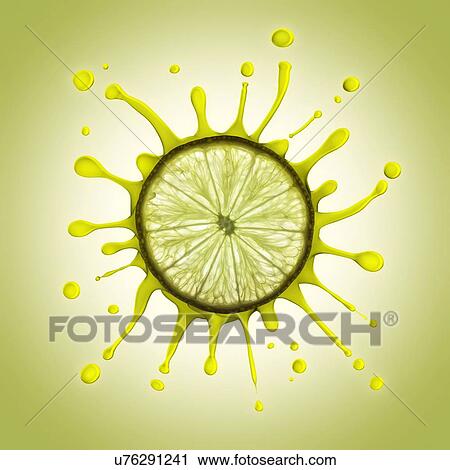Clip Art - Lemon slice, composite image. Fotosearch