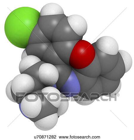 Drawing - Loxapine schizophrenia drug. Fotosearch