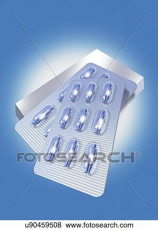 Stock Illustration - Male contraceptive pill, conceptual image. Fotosearch