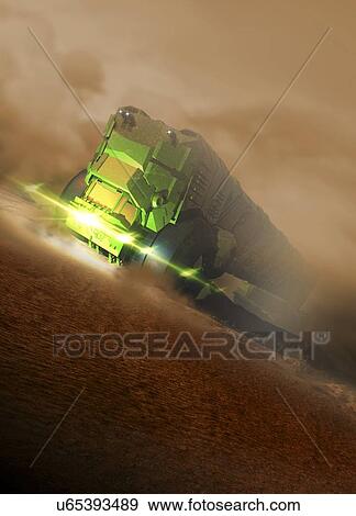 Stock Illustration - Mars exploration, artwork. Fotosearch