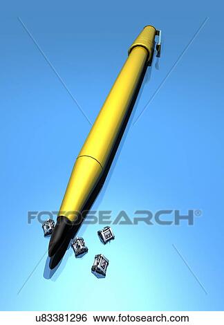 Stock Illustration - Nanomachines and pen, artwork. Fotosearch