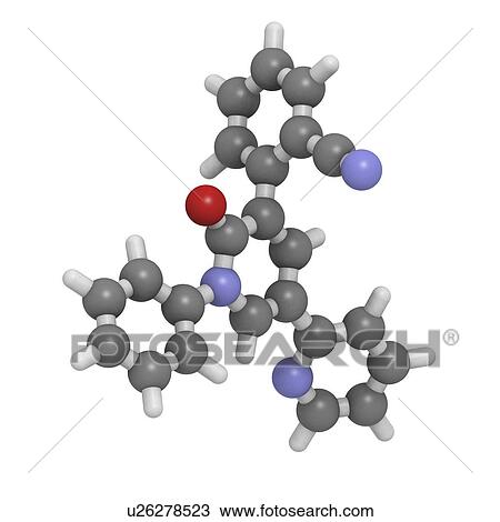 Drawing - Perampanel antiepileptic drug. Fotosearch