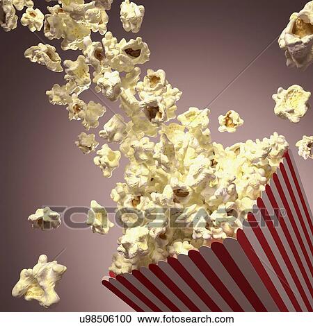 Popcorn, artwork View Large Illustration Clipart - Popcorn, artwork. Fotosearch