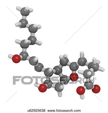Prostaglandin I2 drug molecule View Large Illustration Stock Illustration - Prostaglandin I2 drug molecule. Fotosearch