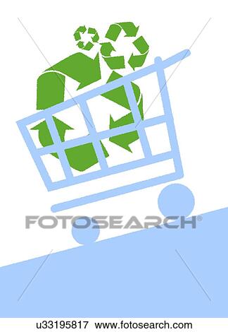 Stock Illustration - Recycling, conceptual artwork. Fotosearch