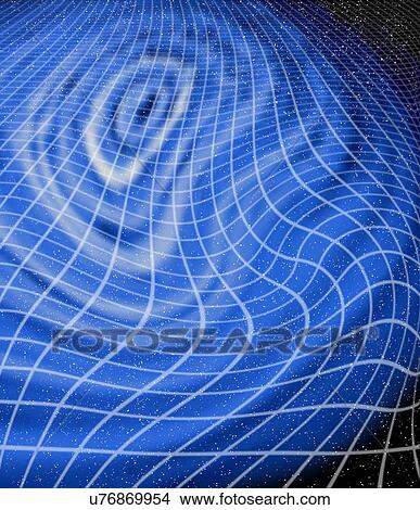 Stock Illustration - Ripples in space-time, artwork. Fotosearch