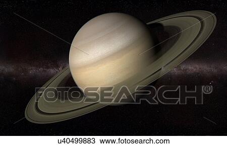 Saturn, artwork View Large Illustration Drawing - Saturn, artwork. Fotosearch