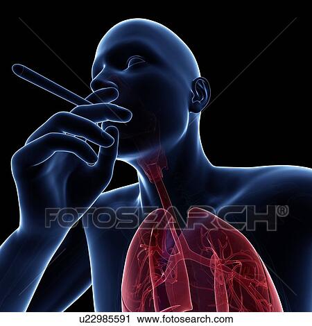 Clip Art - Smoker, artwork. Fotosearch