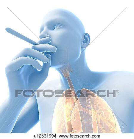 Stock Illustration - Smoker, artwork. Fotosearch
