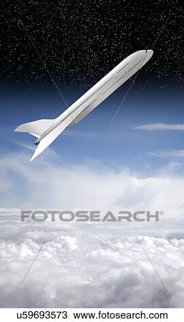 Space tourism, artwork View Large Illustration Drawing - Space tourism, artwork. Fotosearch