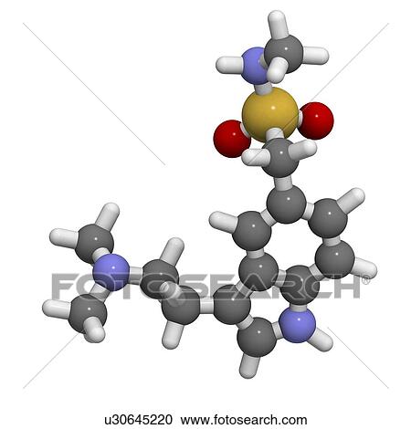 Clipart - Sumatriptan migraine headache drug. Fotosearch