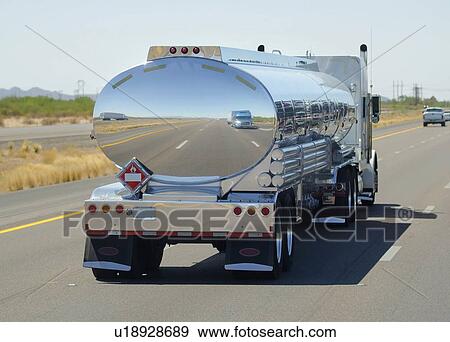 Stock Illustration - Tanker on the road. Fotosearch