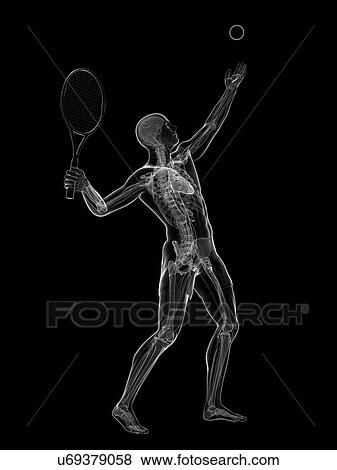 Stock Illustration - Tennis player, artwork. Fotosearch
