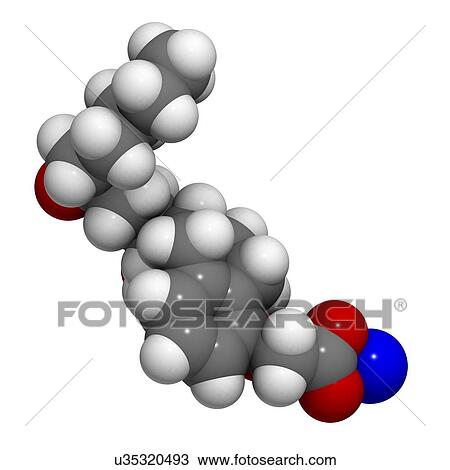 Treprostinil drug, molecular model View Large Illustration Drawing - Treprostinil drug, molecular model. Fotosearch