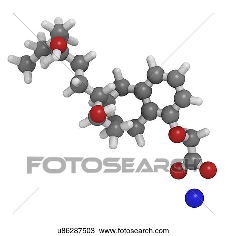 Treprostinil drug, molecular model View Large Illustration Drawing - Treprostinil drug, molecular model. Fotosearch