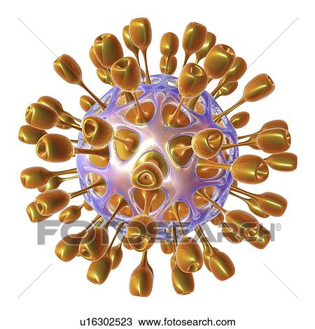 Virus, artwork View Large Illustration Drawing - Virus, artwork. Fotosearch