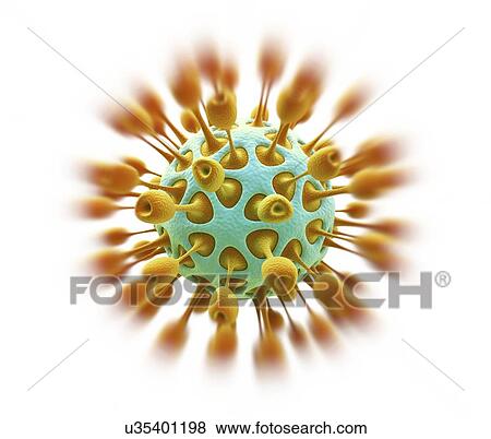 Virus, artwork View Large Illustration Stock Illustration - Virus, artwork. Fotosearch