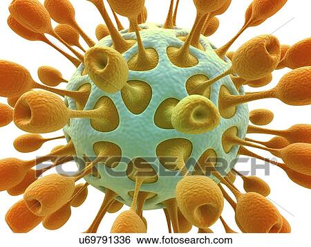 Stock Illustration - Virus, artwork. Fotosearch