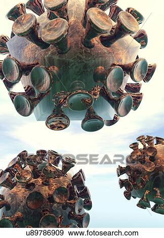 Viruses, conceptual artwork View Large Illustration Stock Illustration - Viruses, conceptual artwork. Fotosearch