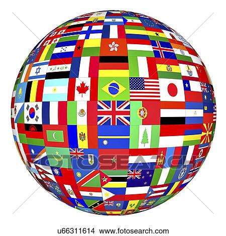 World flags, artwork View Large Illustration Stock Illustration - World flags, artwork. Fotosearch