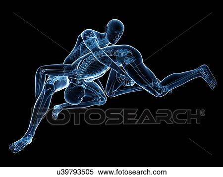 Wrestlers, artwork View Large Illustration Stock Illustration - Wrestlers, artwork. Fotosearch