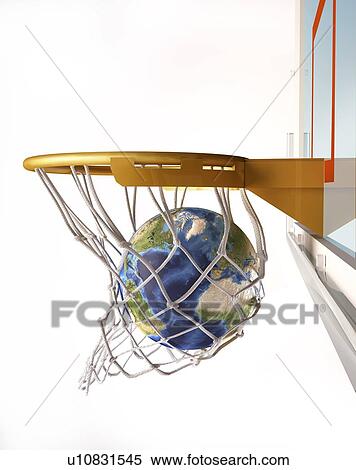 Basketball globe, artwork View Large Illustration Stock Illustration - Basketball globe, artwork. Fotosearch