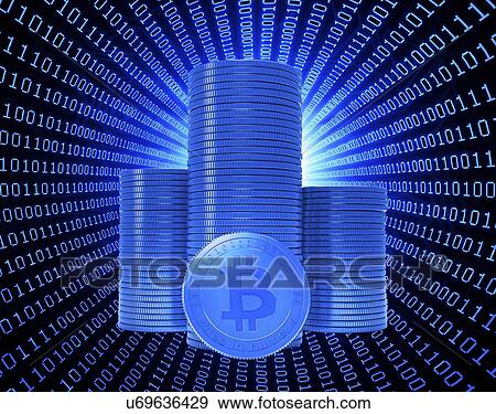 Bitcoins, conceptual artwork View Large Illustration Stock Illustration - Bitcoins, conceptual artwork. Fotosearch