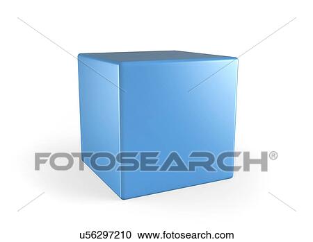 Blue cube, artwork View Large Illustration Clipart - Blue cube, artwork. Fotosearch