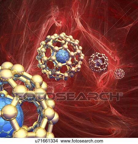 Buckyballs, artwork View Large Illustration Stock Illustration - Buckyballs, artwork. Fotosearch