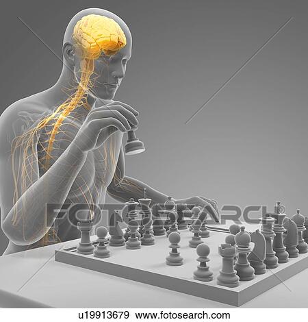 Chess player, artwork View Large Illustration Stock Illustration - Chess player, artwork. Fotosearch