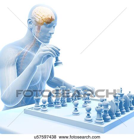 Chess player, artwork View Large Illustration Stock Illustration - Chess player, artwork. Fotosearch