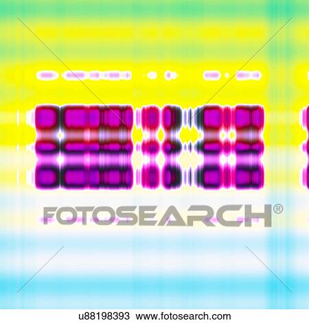 Drawing - DNA sequence, artwork. Fotosearch