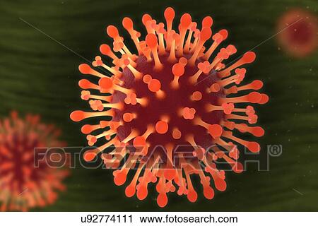 Flu virus particles, artwork View Large Illustration Clip Art - Flu virus particles, artwork. Fotosearch