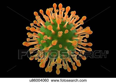 Flu virus particles, artwork View Large Illustration Clipart - Flu virus particles, artwork. Fotosearch