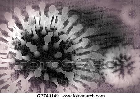 Flu virus particles, artwork View Large Illustration Stock Illustration - Flu virus particles, artwork. Fotosearch