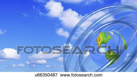 Globe, artwork View Large Illustration Stock Illustration - Globe, artwork. Fotosearch