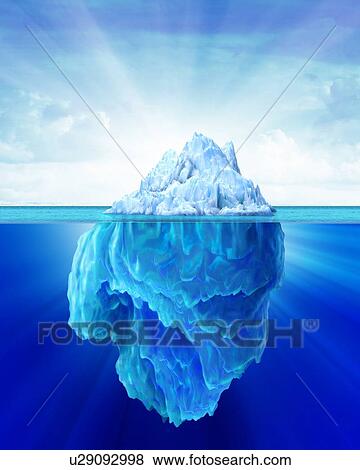 Iceberg, artwork View Large Illustration Stock Illustration - Iceberg, artwork. Fotosearch